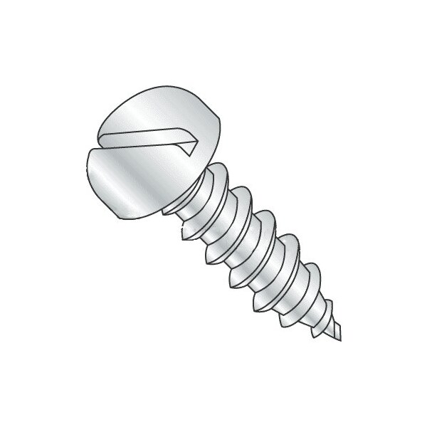 Newport Fasteners Self-Drilling Screw, #12 x 1-3/4 in, Zinc Plated Steel Pan Head Slotted Drive, 1700 PK 497103-1700 - main